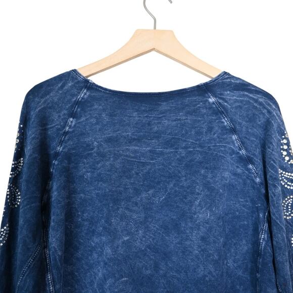 Cover Charge Women's L Vintage Embellished Paisley 3/4 Sleeve T-Shirt - Picture 4 of 10